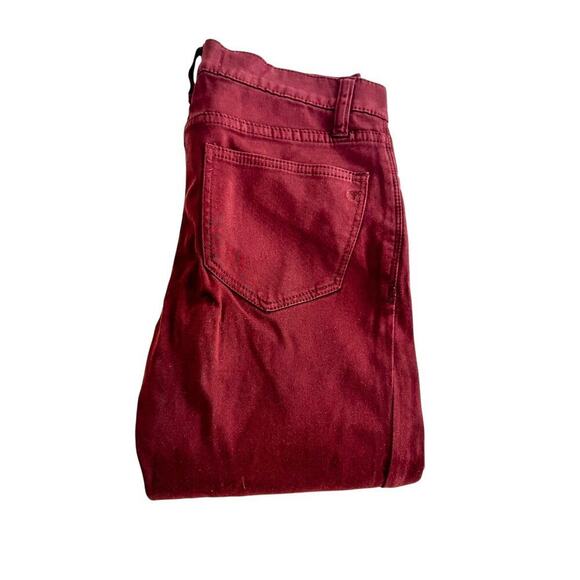 Madewell Denim - Madewell Skinny Skinny Burgundy Denim Jeans Colored Pants Size 24
